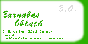 barnabas oblath business card